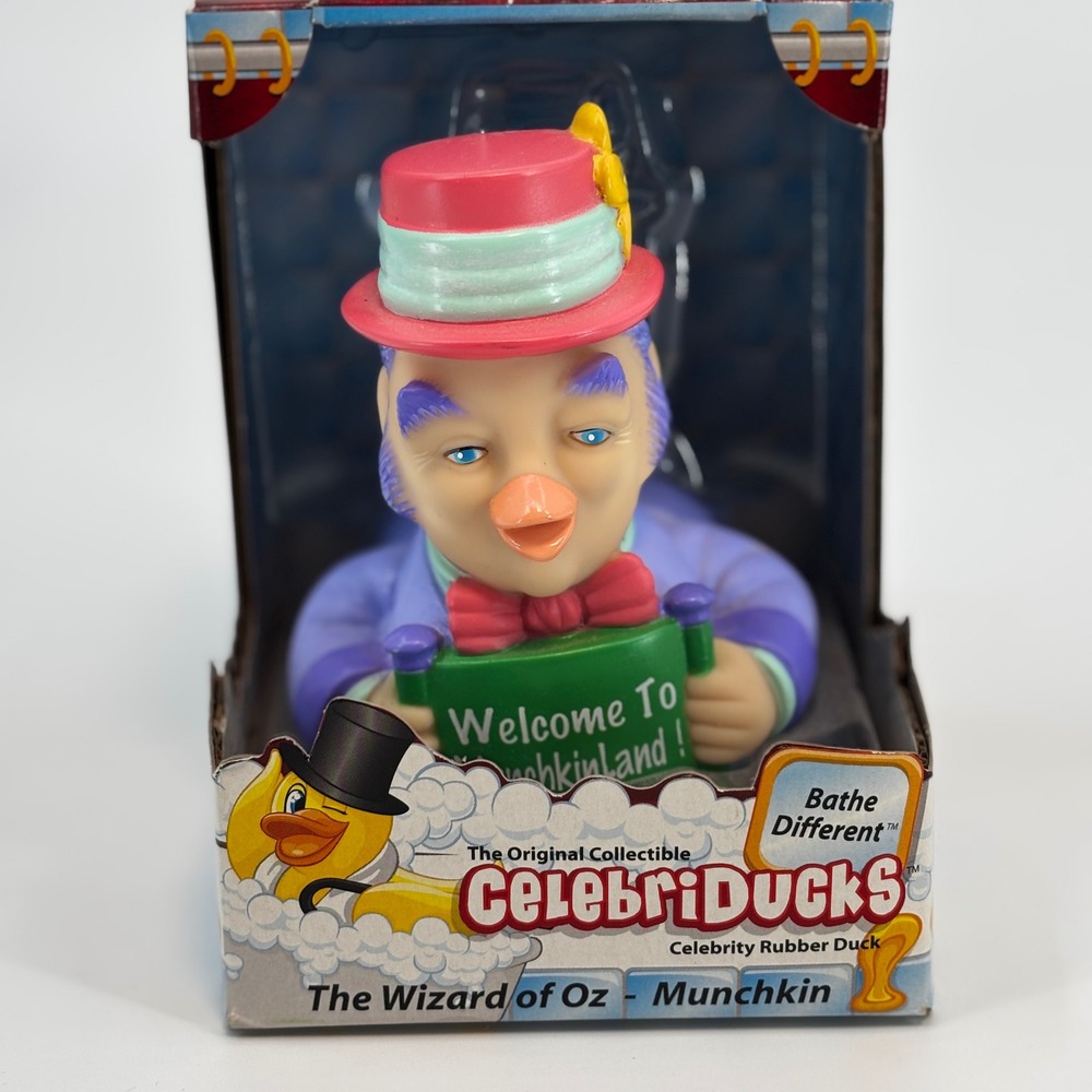 CelebriDucks Wizard of Oz Munchkin Rubber Duck Purple 2007 Limited Edition